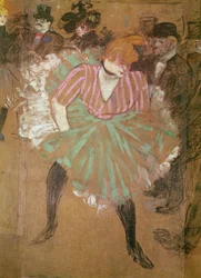 Pannelli per la baracca della Goulue, alla fiera del Trône a Parigi. La danza al Moulin-Rouge: la Goulue (Louise Weber), 1895